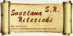 Svetlana Mileticki vizit kartica